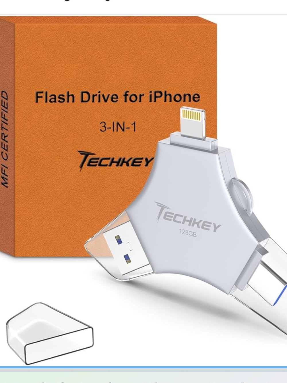 3in1 External Memory Flash Drive 128 GB
